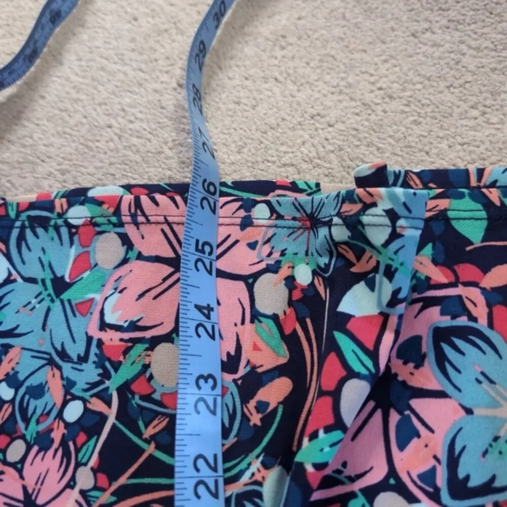 LuLaRoe Marissa Floral A-Line Jersey Cottage Prairie Boho Stretch Skirt L - Picture 4 of 6
